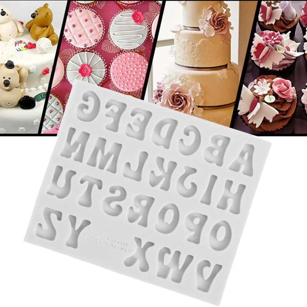 

Kitchen Bakeware Sugar Craft Mould 3D Letters Alphabet Number Cake Mold Silicone Mold