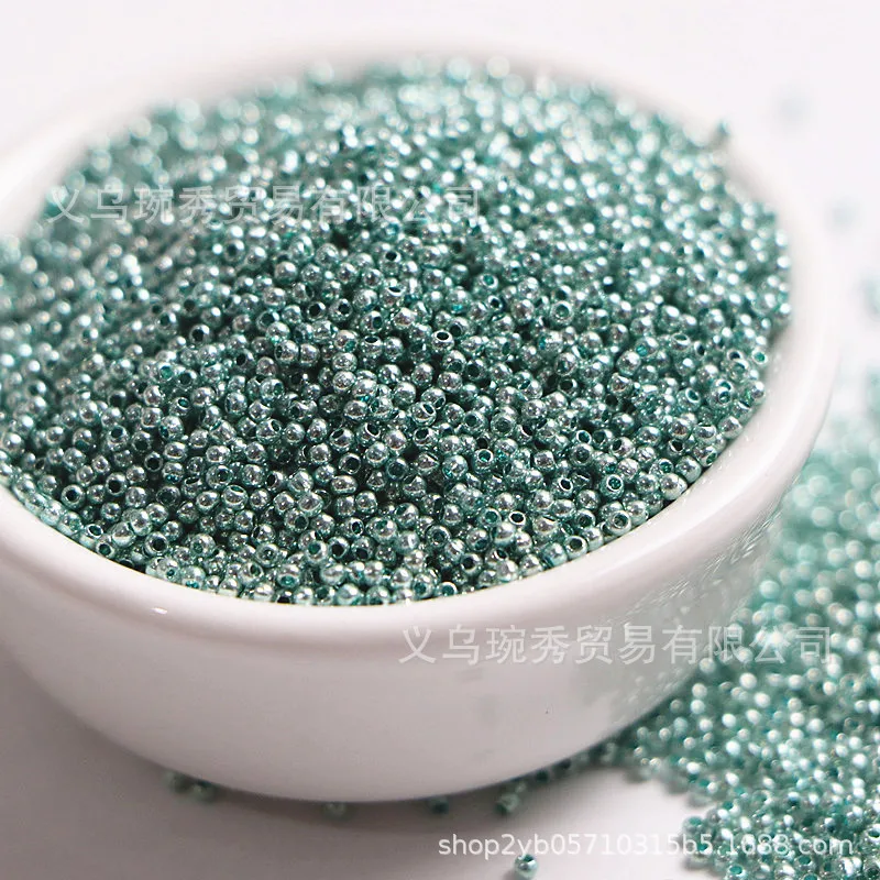 Premium Electroplated Metal Rice Beads - 1.5mm for Handmade DIY Clothing & Accessories