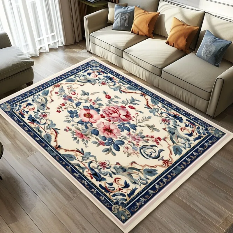 Boho Deco Living Room Carpet Elegant Print Bedroom Cloakroom Chic Soft Floor Mat Lounge Area Tea Table Plush Rug Ковер Tapis 러그 4