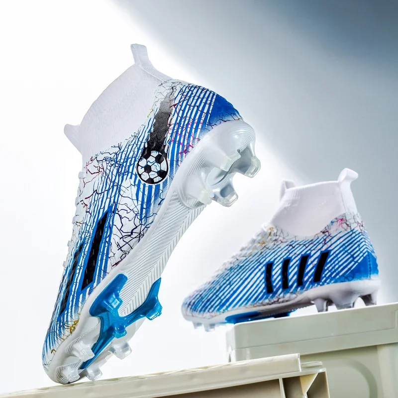 NUOVI Stivaletti alti da calcio per uomo Scarpe da calcio antiscivolo per uomo all'aperto Scarpe da ginnastica da allenamento multicolore in erba_voghion.com