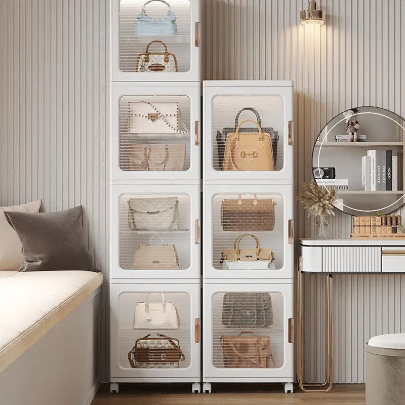 

MultiLayer Foldable Storage Cabinet Living Room Coffee Capsules Snacks Books Medical Shelves Bedroom Bags Clothing Locker