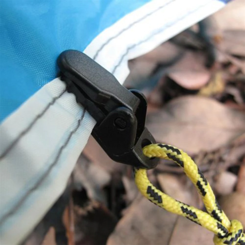 10Pcs Outdoor Kit Tenda Hike Tarp Clip Trap Jaw Grip Gripper Anchor Tendalino Morsetto Per Baldacchino Caravan Snap Canvas Stringere Strumento