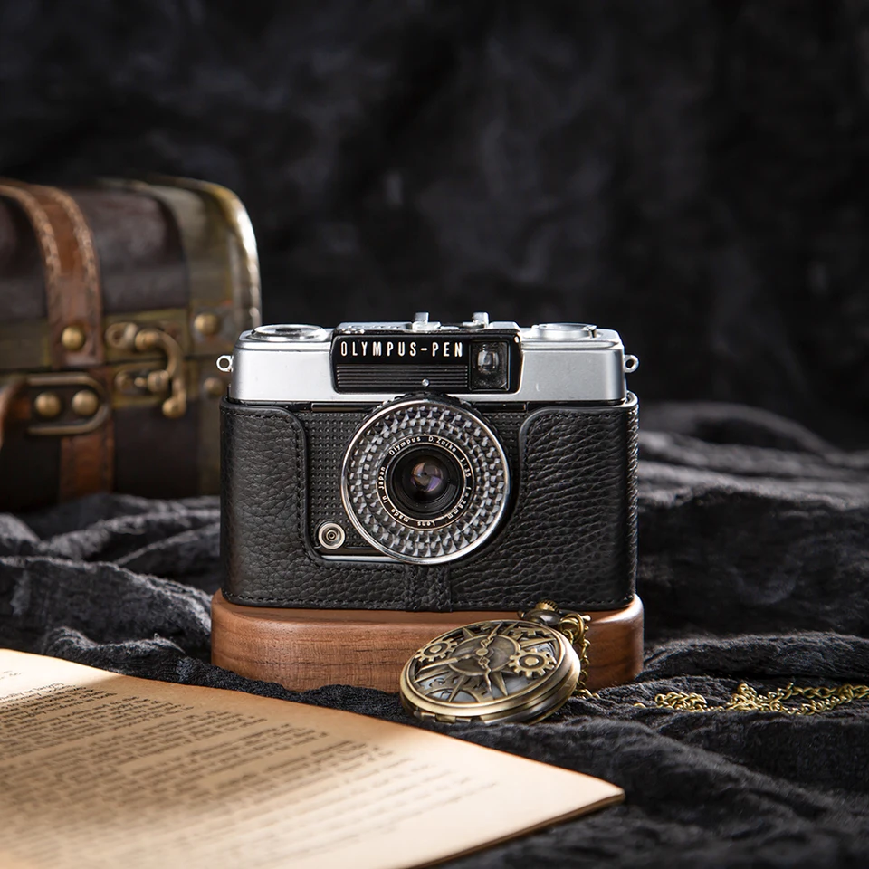 オリンパスペン EE-3/EE/EE-2 ケース本革ハーフカバーバッグケース