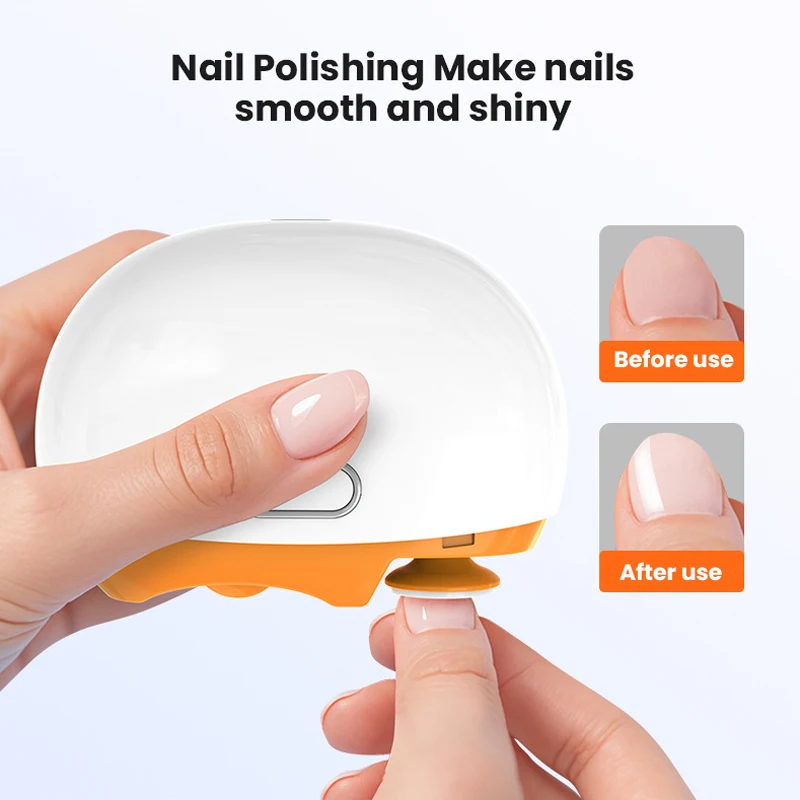 2-in-1 Automatic Electric Nail Trimmer Polisher with LED Light Safe Baby Nail Care Accessories for Babies Adults Manicure Tools