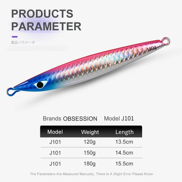 JIGGINGPRO New Arrival 100g 130g 160g 200g Metal Jig Jigging Lure Isca  Artificial Sea Fishing Jigs