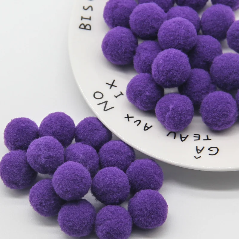 Pompones suaves de 8, 10, 15, 20, 25 y 30 mm, bolas de pompones de piel esponjosa, pompones para decoración de bodas, juguetes para niños hechos a mano, suministros para manualidades de costura