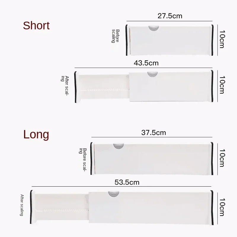 4 Pack Drawer Dividers Organizer Adjustable Storage Retractable Drawer Partition Holder Household Clapboard Kitchen Organizer 5
