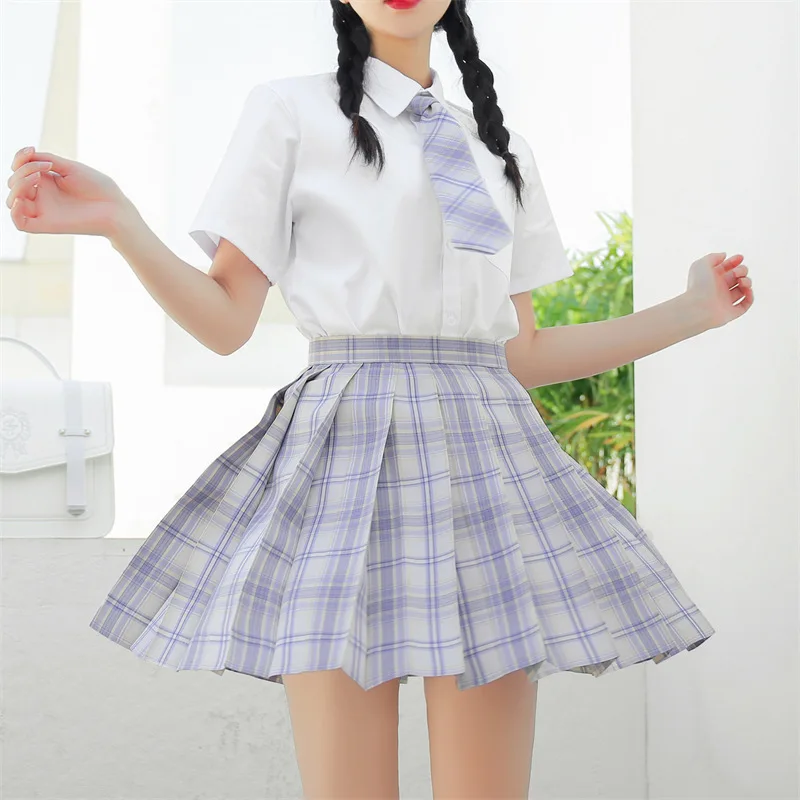 plaid skirt New Korean version of pleated skirt 2022 high waist summer women's skirt sexy plaid mini skirt dance skirt brown skirt