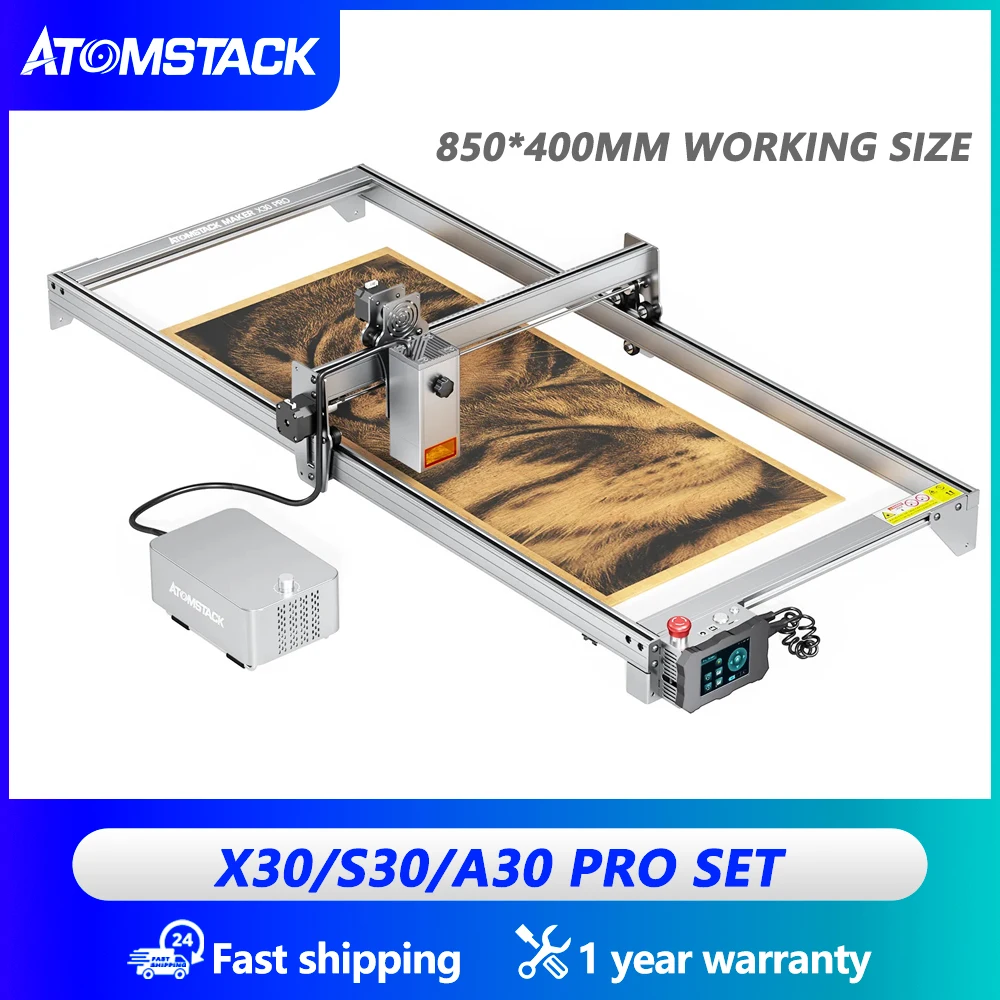 

Atomstack A30 S30 X30 Pro 160W Laser Engraving Cutting Machine CNC Router with Air Assist Offline WIFI Controlled Wood Cutting