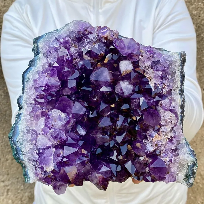 Natural  Amethyst Quartz Purple Crystal Cluster Healing Stones Specimen Home Decoration Crafts Decoration 4