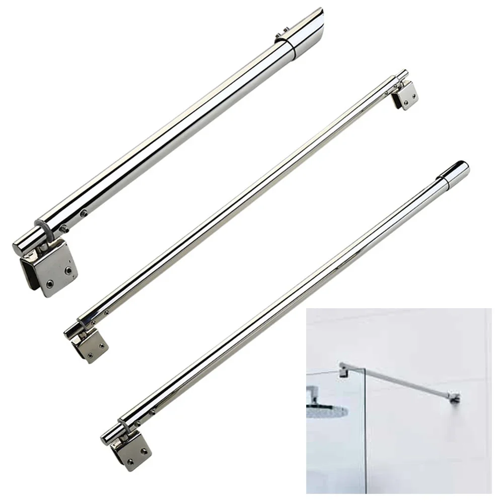 Package Content Secure Fixture Adjustable Compatibility Secure Fixture Telescopic Design Walk In Shower Screen Door 4
