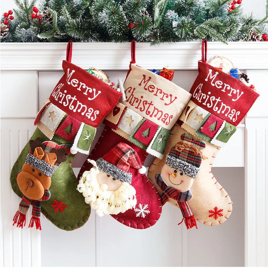 

Рождественские носки, подарочные пакеты, носки, детские подарки, большой Санта-Клаус, украшение для детского сада, рождественские подарочные пакеты