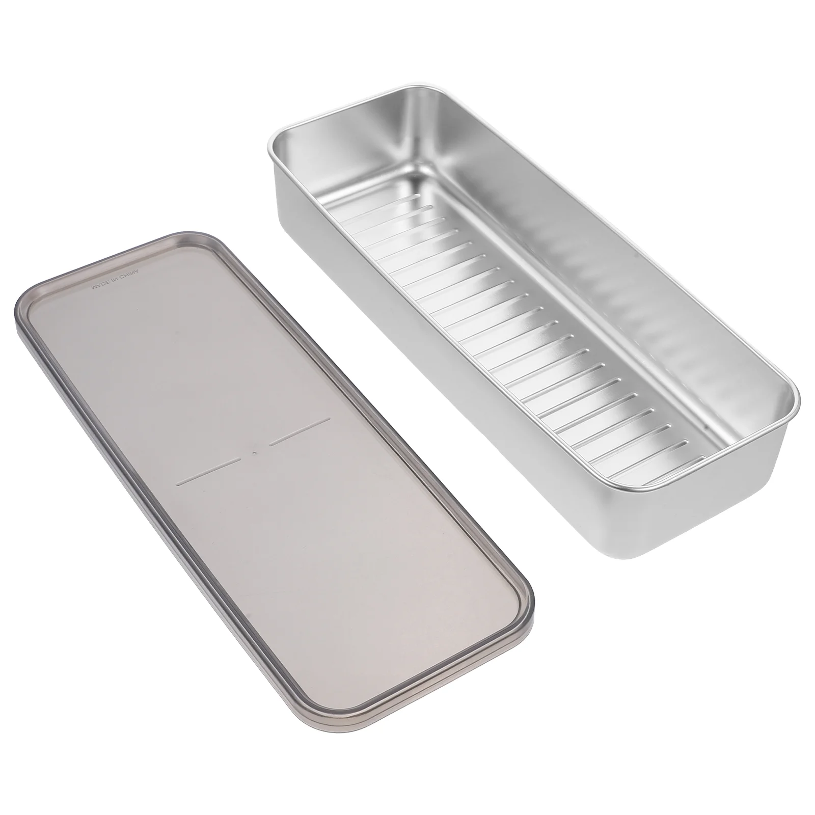 

Stainless Steel Crisper Food Container For Fridge Bacon Keeper Storage Refrigerator