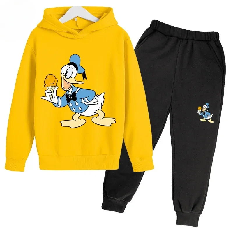 thumbnail image 1 of Nueva sudadera con capucha y pantalones con estampado de Mickey Mouse de Disney para niños de primavera, conjunto de ropa de alta calidad para niñas pequeñas, 1 of 5