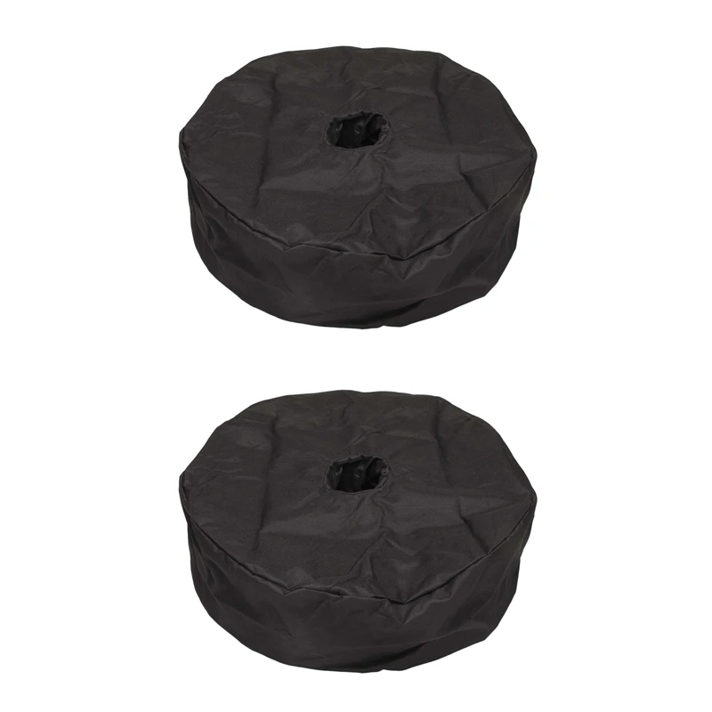 

2X Round Umbrella Base Weight Bag Windproof Sand Bags For Tent Sun Shelter Patio Sunshade