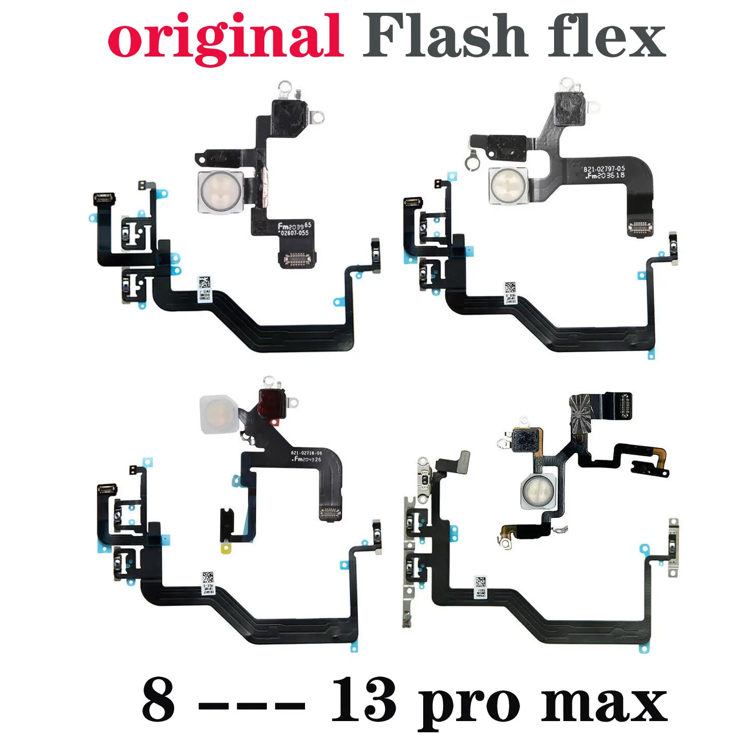 

10pcs Original for IPhone 8 Plus X XR XS 11 12 Mini 13 Pro Max Proximity Distance Ambient Flash Light Sensor LED Flex Cable