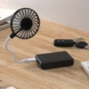 Mini Portable USB Fan Desk Fan Brushless Motor 360° Rotation Pocket Fan Mini Cool Fan Flexible Neck for Laptop or PC Versatile 1