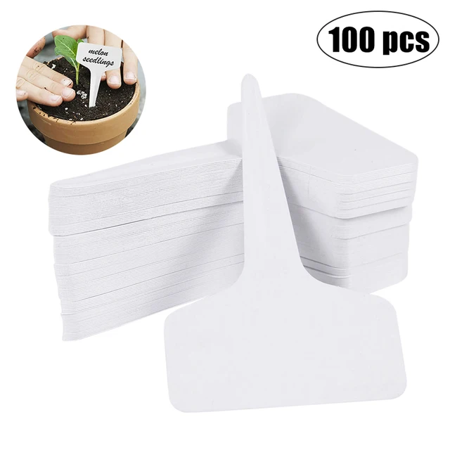 100Db Műanyag Kerti Növényi Címkék Vízálló Virágmagfajták Válogatás Otthoni Kültéri Óvodai Jelzőtáblához