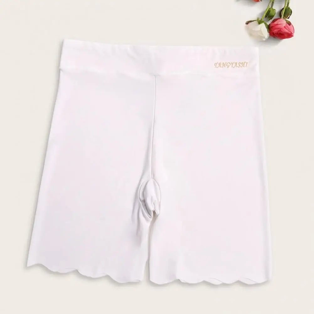 Chic Women Shorts Thin Solid Color Breathable Seamless Boxer Brief Panties Boxer Shorts Slimming