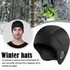 Winter Warm Fleece Skull Cap Helmet Liner Ski Cycling Bike Hat Men Motocycle Riding Hat Windproof Glasses Hole With MTB I9Q5 3