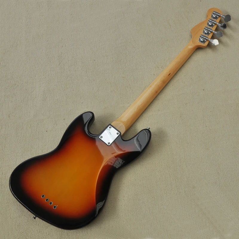 Four-string Electric Bass Sunset Yellow Brown Through Body Strings OIATTAR-8022