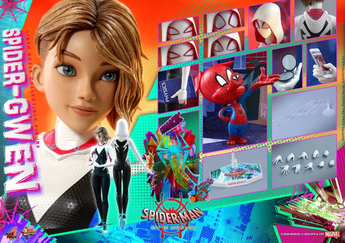 

100% Original Genuine Hottoys Ht 1/6 Mms576 Gwen Stacy Spider-man: Into The Spider-verse Marvel Anime Action Figures