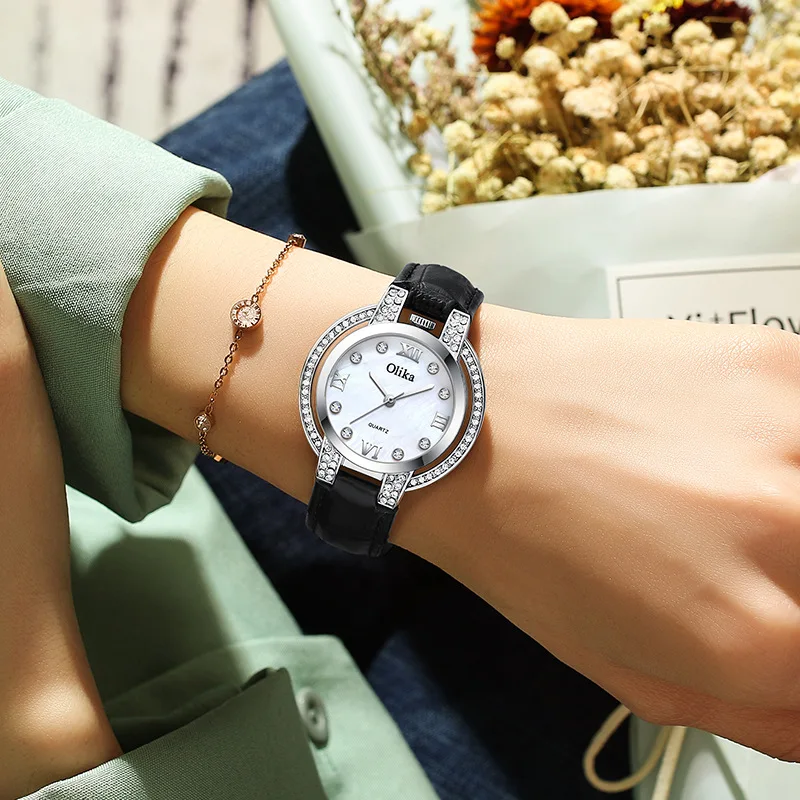 OLIKA Diamond Women Watches Gold Watch Ladies Wristwatch Luxury Rhinestone Watches Female Clock Feminino Gift Reloj Mujer