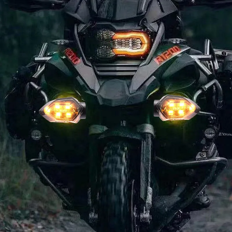 Mini Motorcycle Smoke Lens Turn Signal Light 5LED 12V Amber Blinker Indicator Lamp Motorcycle Universal Modification Parts