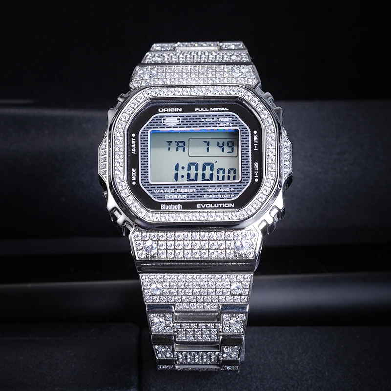 

DW5600 DW5610 Watchbands Set Stainless Steel Bezel & Band Bracelet Strap Watch Case