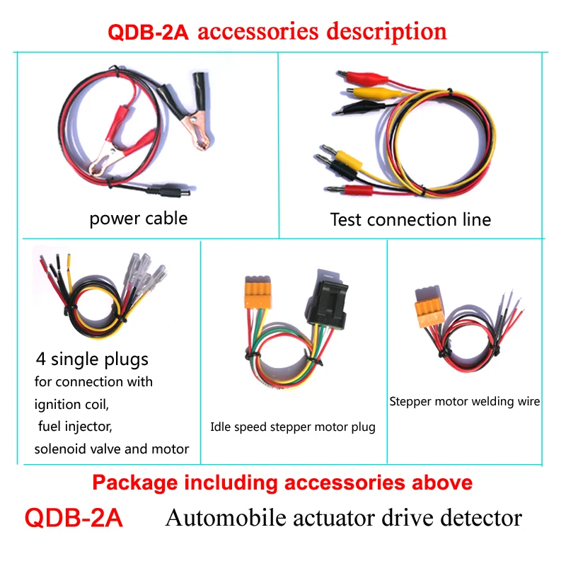 Automobile Ignition Coil Tester Car Idle Stepping Motor Solenoid Valve Injector Actuator Fault Detector Driver QDB-2A 3A automobile fault detector