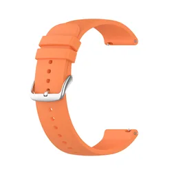 Premium 20mm Silicone Smart Watch Band - Versatile & Comfortable Fit (Orange)