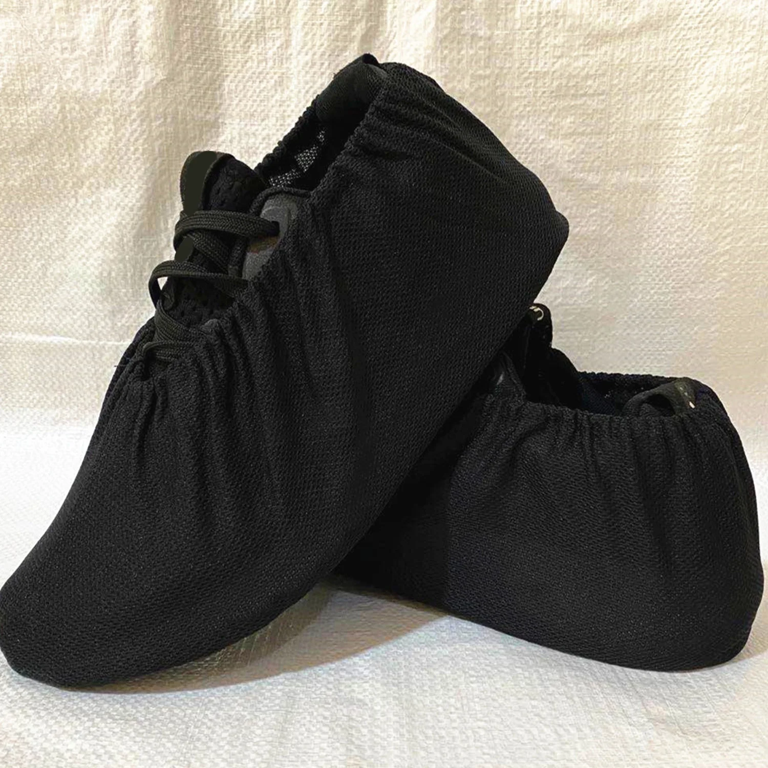 Black Shoe Covers Reusable Mesh Shoe Cover Adults EU 36-44 Household Thick Washable Shoes Covers Non-slip Guests Family Tools