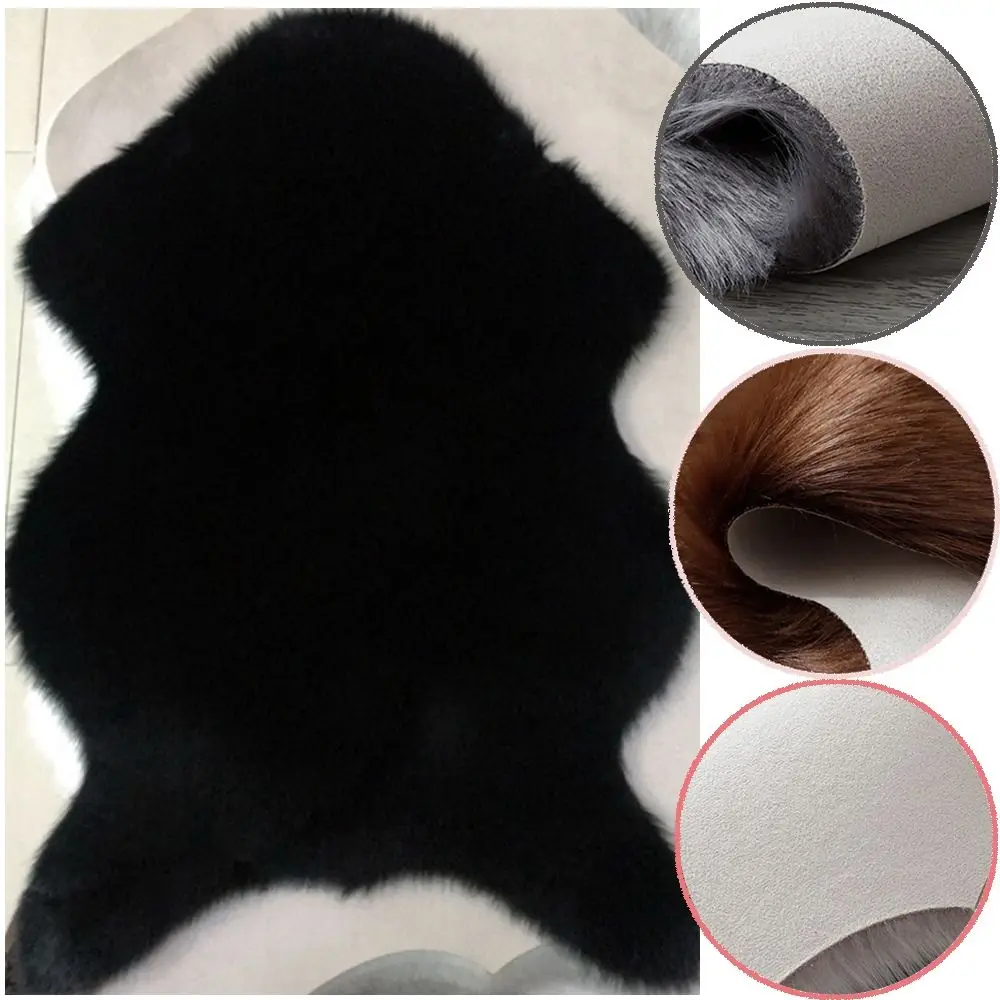 40x60cm Carpet Plush Soft Imitation Wool Pad Bedroom Bedside Mat Sofa Cushion Rugs Fur