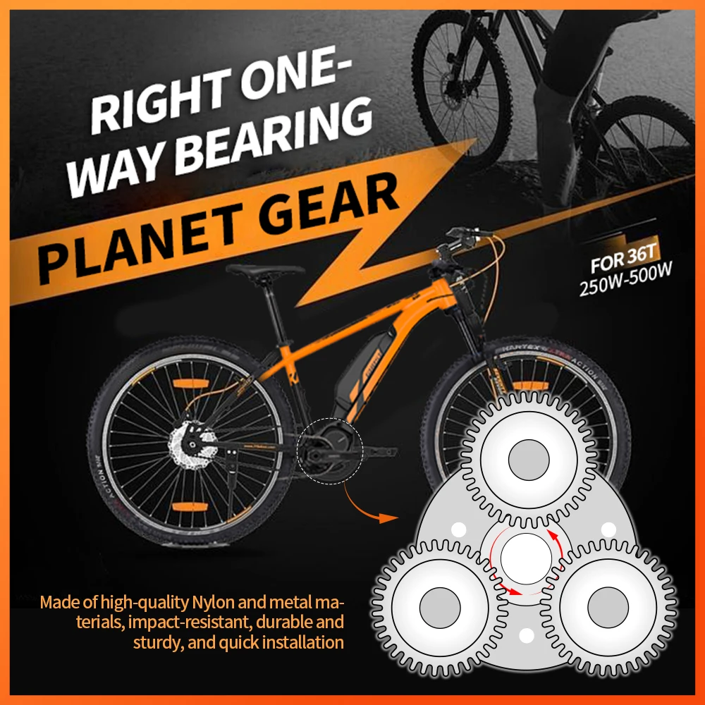 EBike Planetary Gear Bearing Hub Rotating Bearing Right 250W-500W