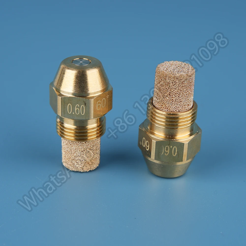 Brass Fuel Oil Nozzle, Solid Spray, Diesel Burner Injection, Combustion Jet, Boiler Heater, 0.3-6.0 USgal/H, 60 Degree 9/16" 2