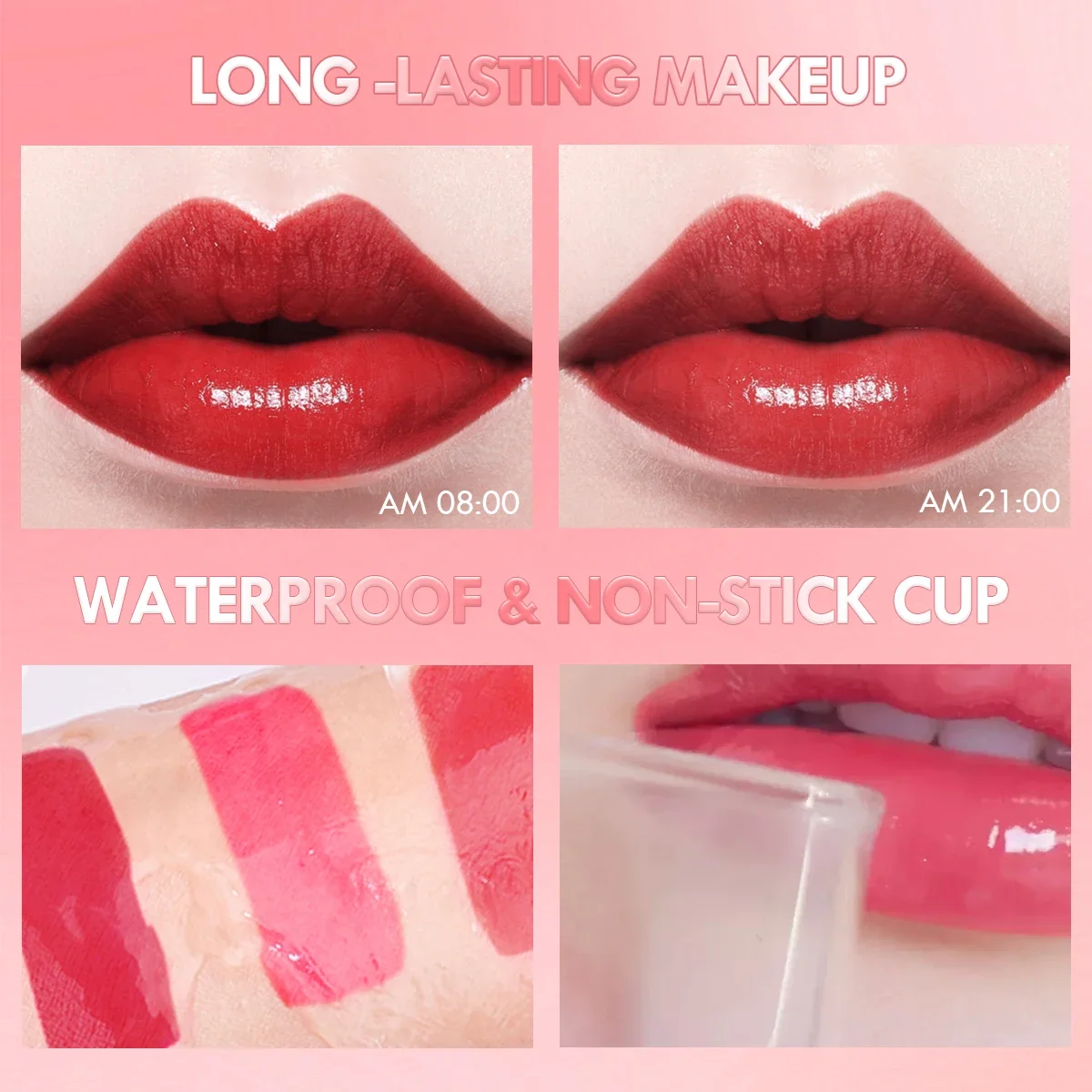 Lip Stain Waterproof Dual-use Natural Effect Lips Eyes Cheeks Liquid Lip Tint for Beauty Beauty Lips Cosmetics Lip Gloss 5