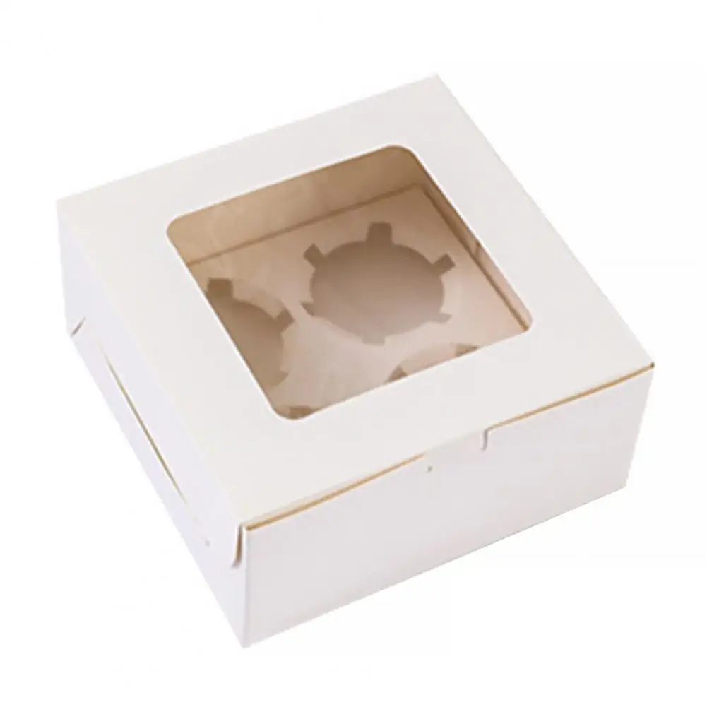 6 Pcs Cupcake Boxes Cupcake Containers With Window Cookie Boxes Treat Holiday Wedding Birthday Party Supplies
