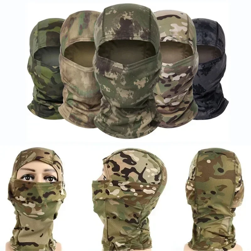 Double-sided Mesh Breathable Hood Camouflage Tactical Mask Men Women ...