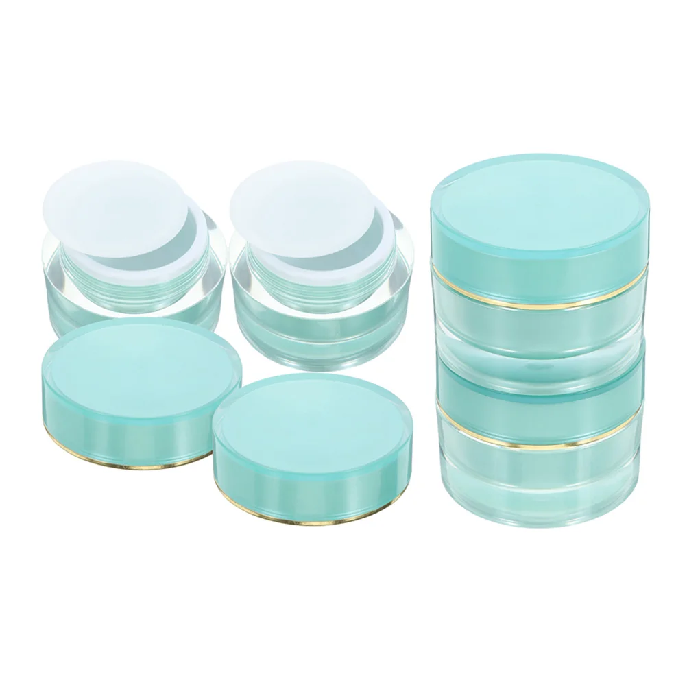 4 Pcs Bottle ButterSmall Cream Storage Jars with Lids Storage Tank Refillable Acrylic Small Travel for Containers Wide Mouth 2000ml thickened hot water bottle washable plush cloth cover water filled pvc inner tank hand warmer dark blue
