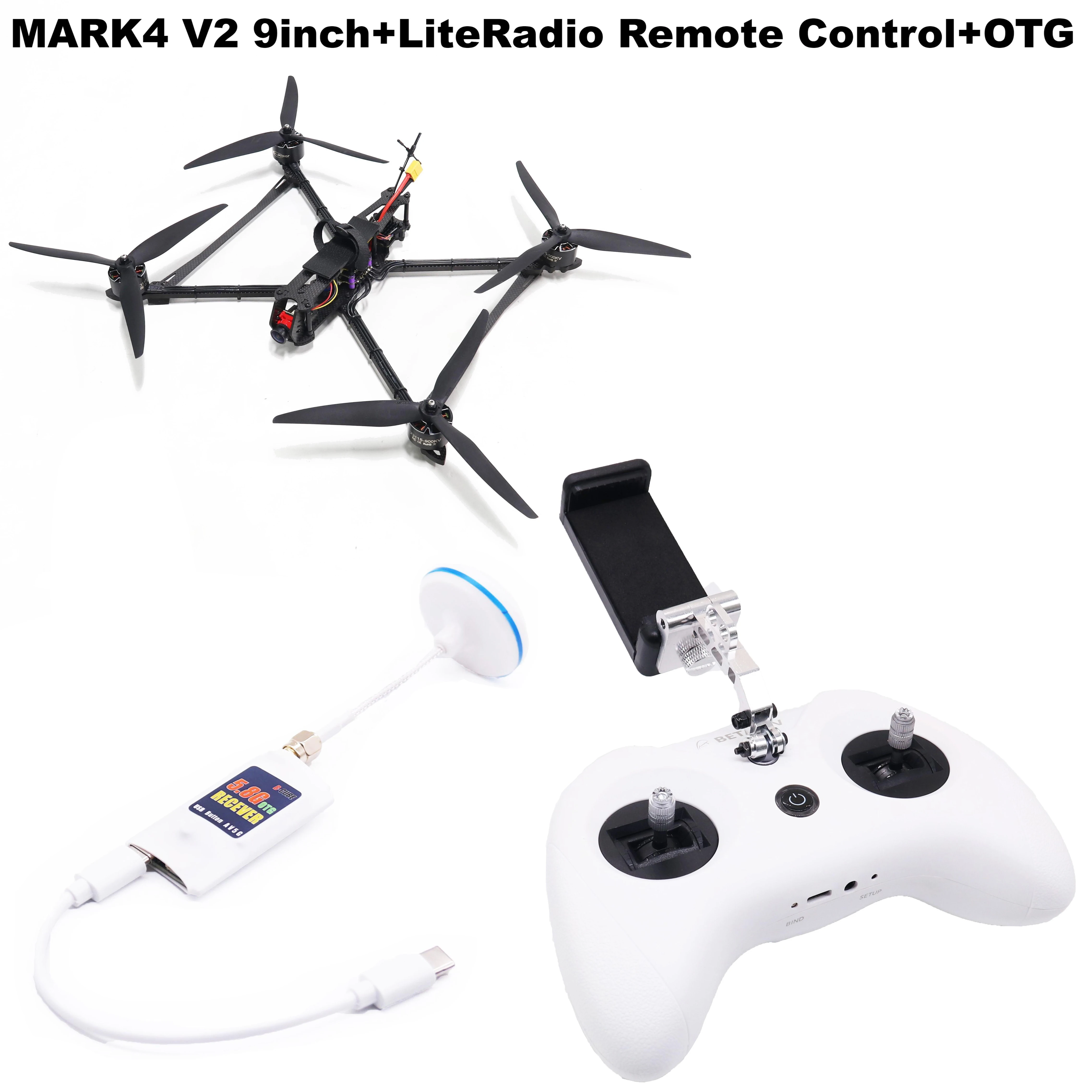 B-CUBE 7/8/9/10inch Frame V2 CRSF Remote ExpressLRS Flight Control 45/60A 4INI E