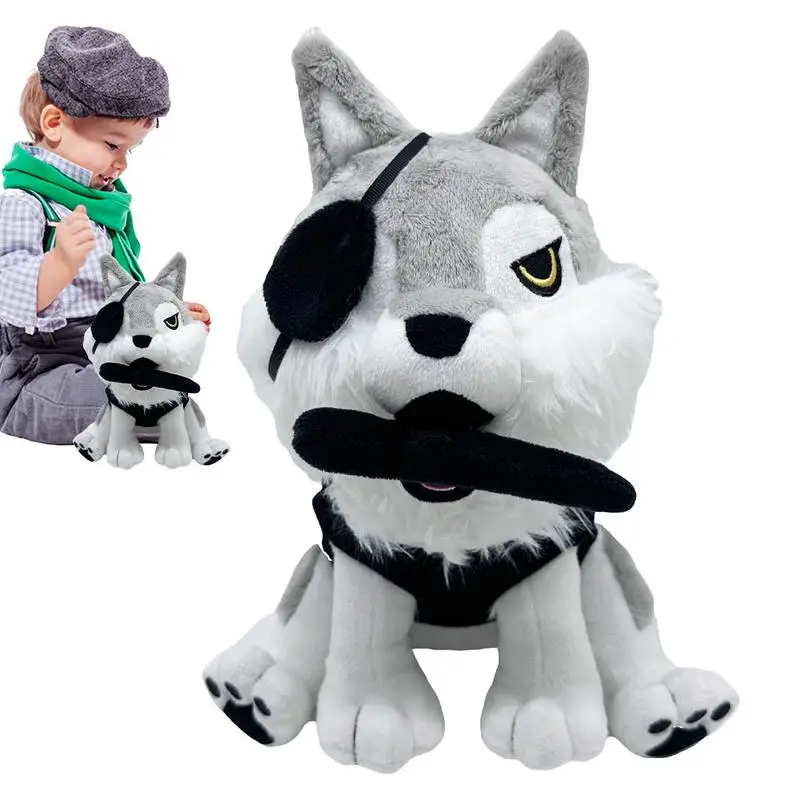 Metal Gear Solid Delta One-eyed Wolf Plushie Cartoon Anime Snake Eater Pirate Dog Stuffed Toys Children Birthday Christmas Gifts