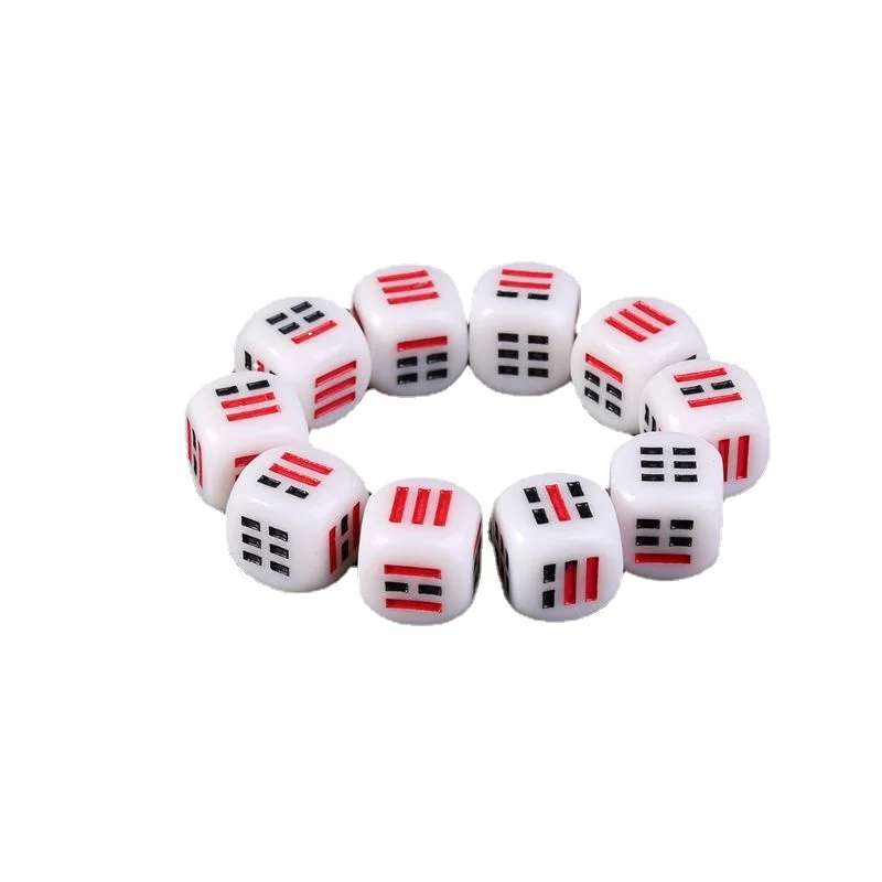 10Pcs/set Gossip Zhouyi Ching Dice Shake Hexagram 64 Hexagram Board Game Accessories