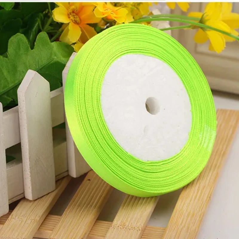 (25 yards/roll ) 1/4" 6mm Single Silk Satin Ribbon Wedding Party Decoration Gift Wrapping Christmas Sewing Fabric Hand DIY 22M