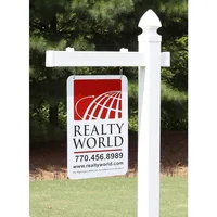 Vinyl PVC Real Estate Sign Post - White - 5' Tall Post (5 Pack – Save $27.00) 2