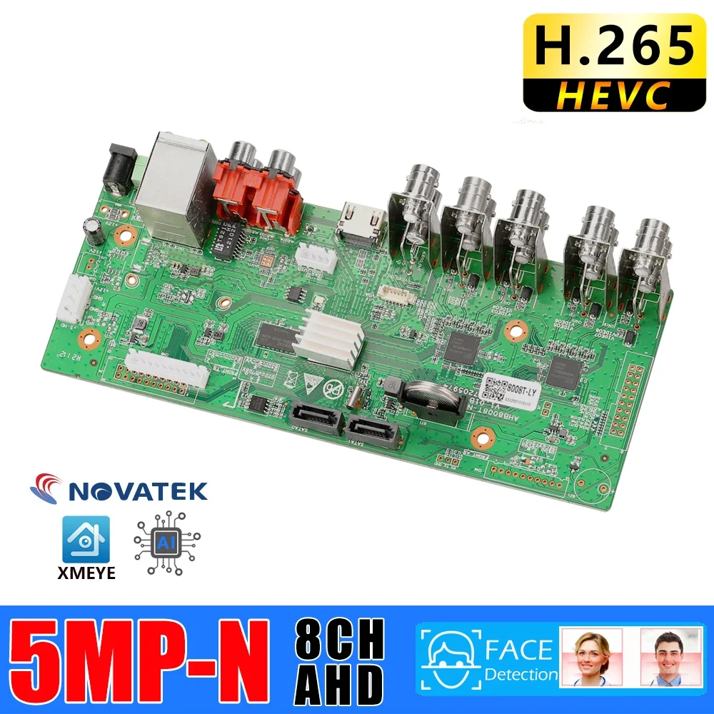

AHD 5MP-N 8ch Dvr 4 канала Xmeye Nvr 4ch Ip Dvr для системы видеонаблюдения, диктофон для камер безопасности