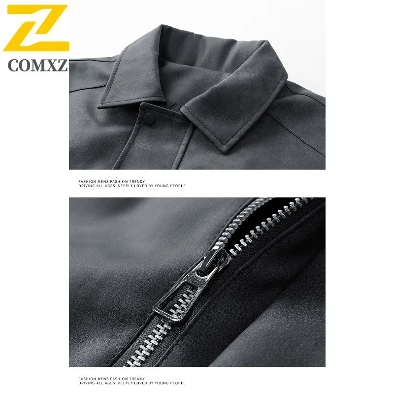 Men's Vintage Baseball Biker Jacket Washed PU Leather Coat Waterproof Windproof Oversized Pilot Streetwear Motorcycle Outerwear