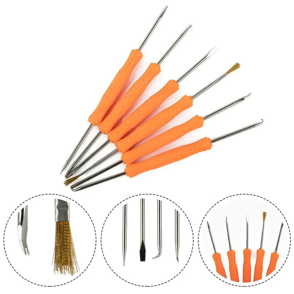 Repairing Tools Welding Tool Etc. And For Precision Work 6pcs Awl Brush Chrome Vanadium Steel Curved Needle Fork