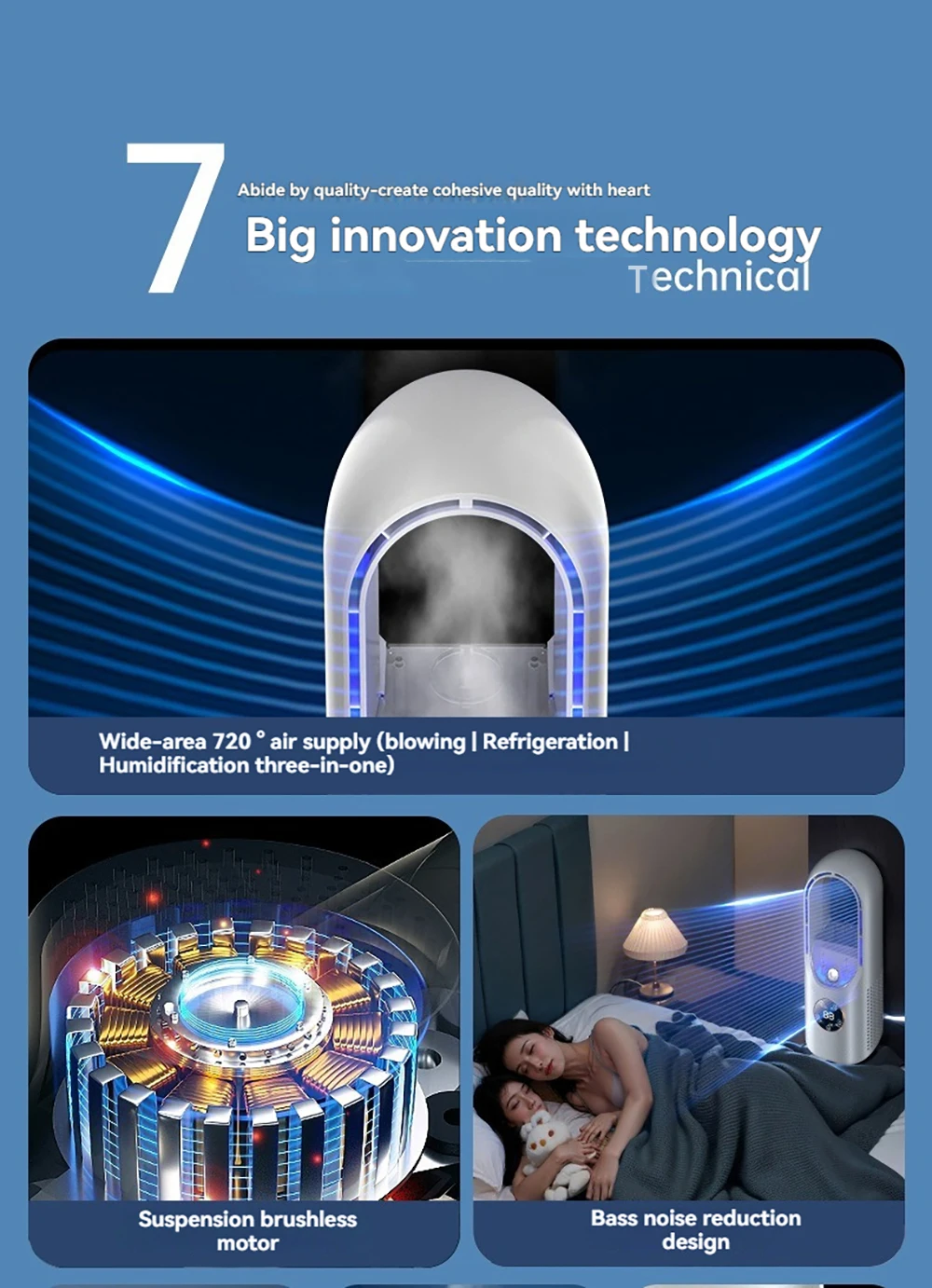 Mini Air Cooler Humidification Cooling USB Silent Timed Air Conditioning Fan Colorful Lights Night Light Led Screen 6 Wind Speed