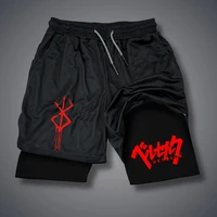 2 in 1 Compression Shorts for Men Gym Workout Running Shorts with Phone Pockets Athletic Quick Dry Activewear 1