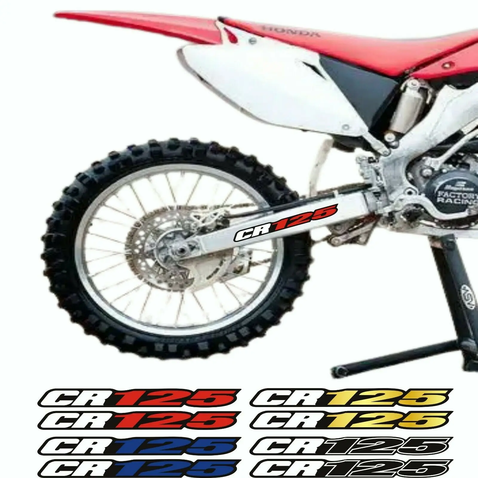 

For HONDA CR125 125R 125M 1973-2008 03 04 05 06 07 Motorcycle Accessories Swingarm Arm Box Decorate Decals Reflection Stickers